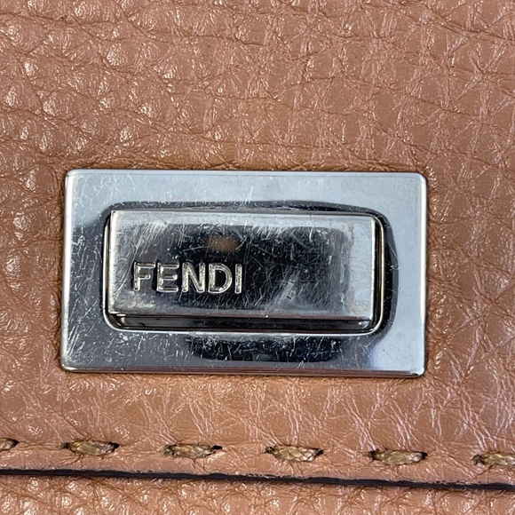FENDI Selleria Leather Peekaboo Long Wallet - Brown - Preowned - Picture 12 of 14